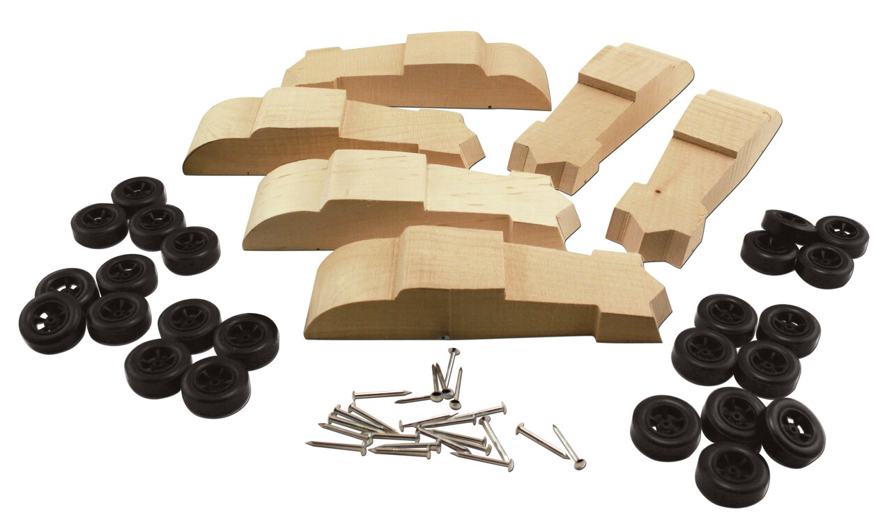 Woodland Scenics Deuce Coupe Pre-Cuts W/Wheels And Axels 6Pk-